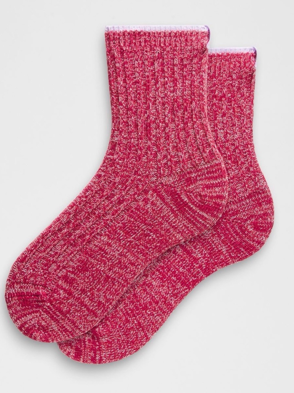 🆕 LULULEMON Quarter-Length Ragg Socks Berry Rumble Multi/Sheer Violet NWT Size M